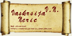 Vaskrsija Nerić vizit kartica